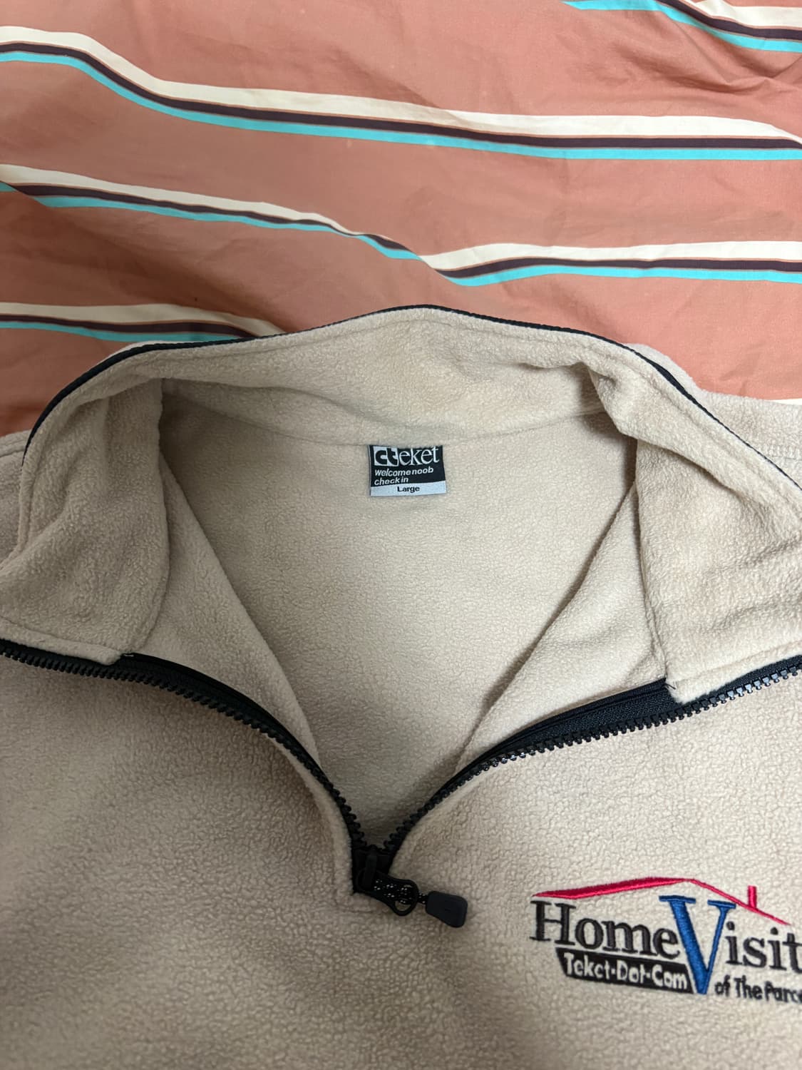 테켓 플리스 풀오버 베이지 상품이미지5