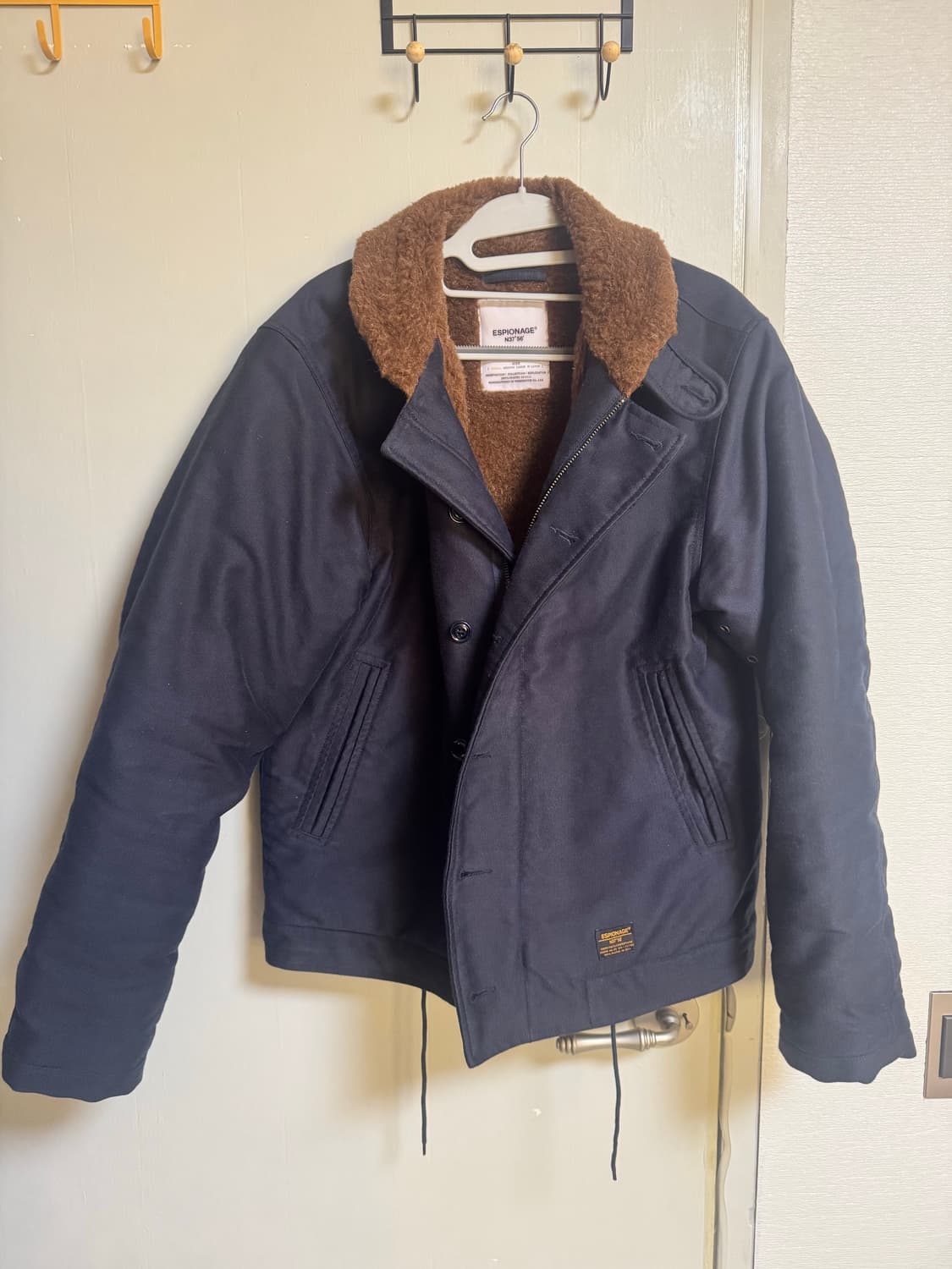 에스피오나지 네이비 퍼 자켓 상품이미지1