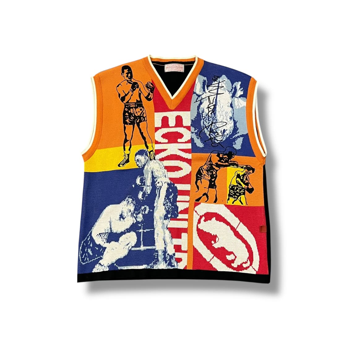  에코 언리미티드 자수 그래픽 니트베스트 y13850 상품이미지2