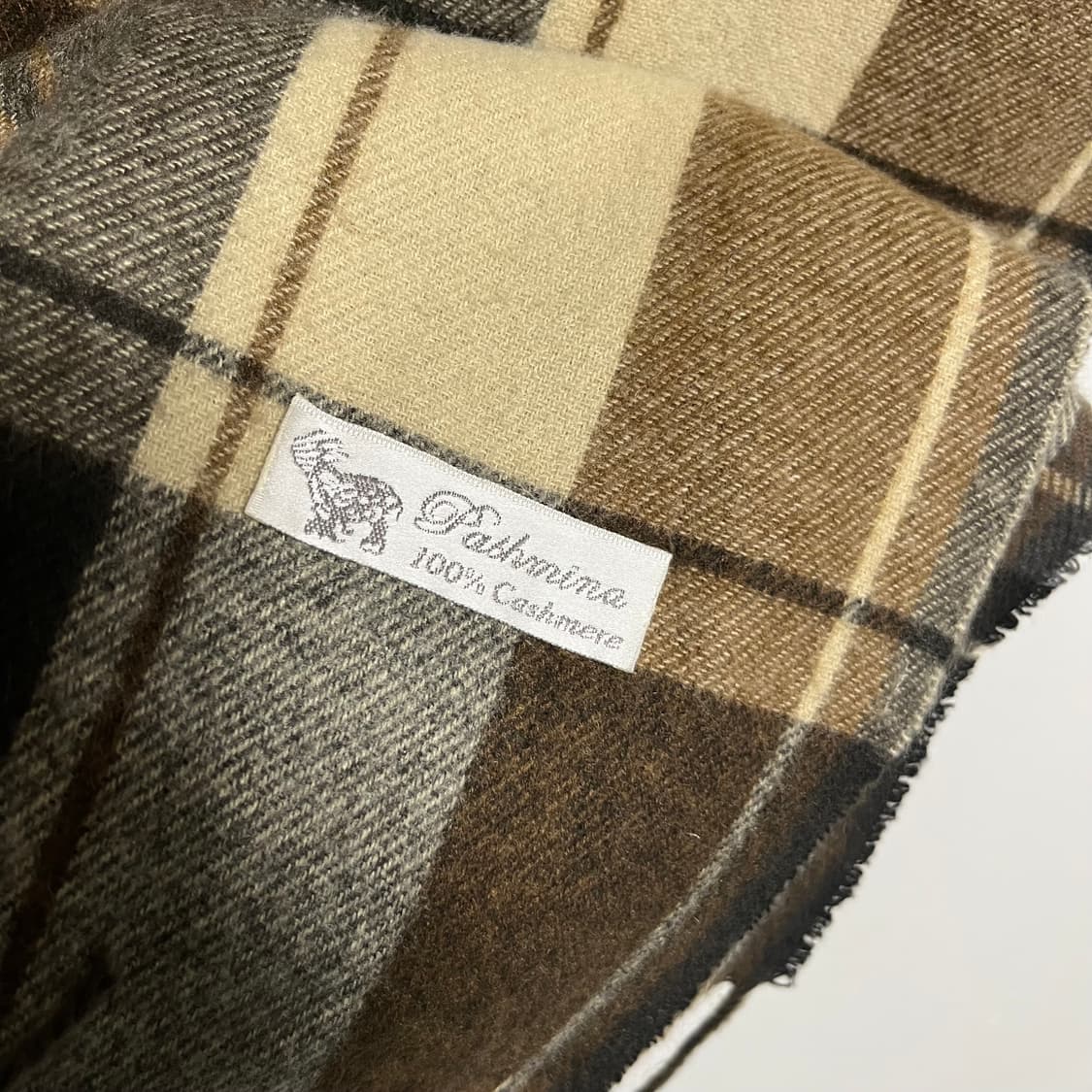 파시미나 100프로 캐시미어 체크 머플러 상품이미지3