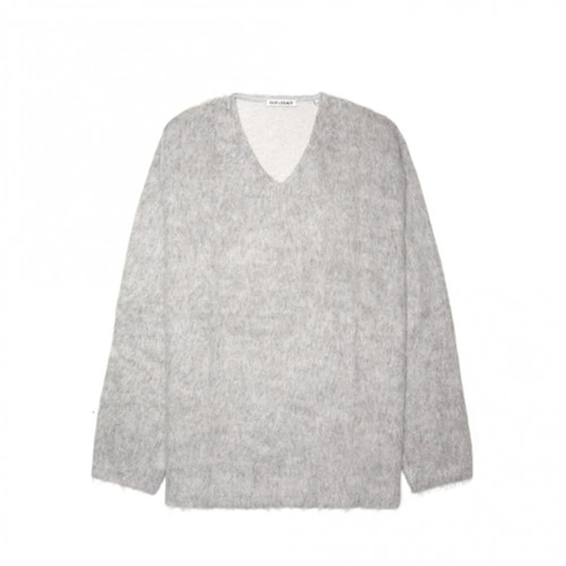 [48] 아워레가시 21fw 더블락 모헤어 브이넥 니트 상품이미지3