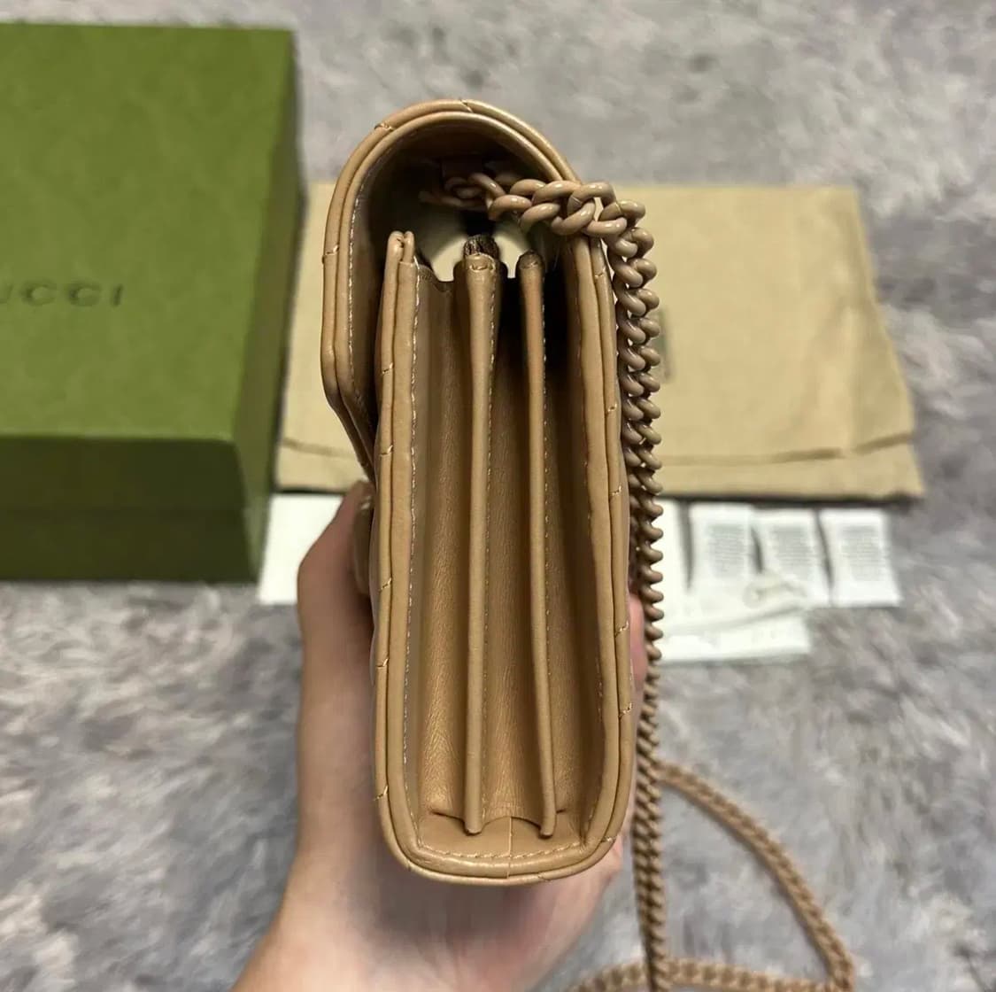 [풀구성] 구찌 GG 마틀라세 미니 체인백 핑크베이지 상품이미지6