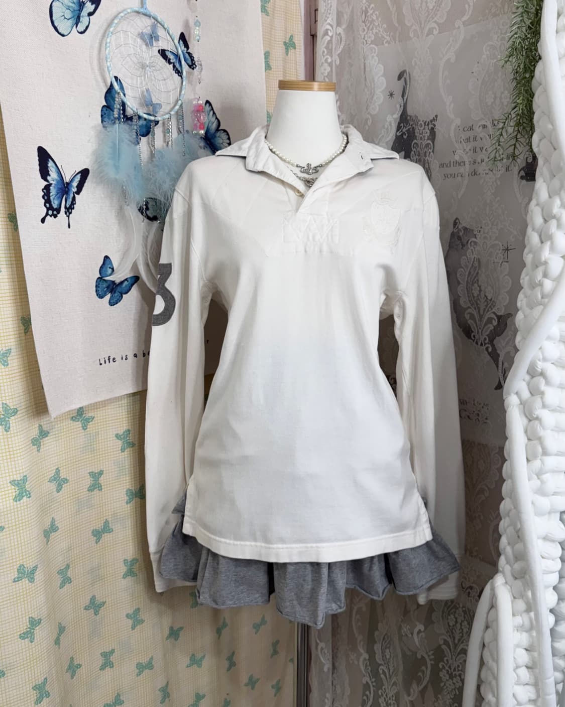 폴로 랄프로렌 화이트 카라 티셔츠 상품이미지4