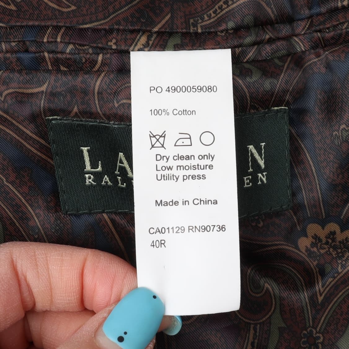 로렌 랄프로렌 브라운 코듀로이 우드 2B 자켓 상품이미지10