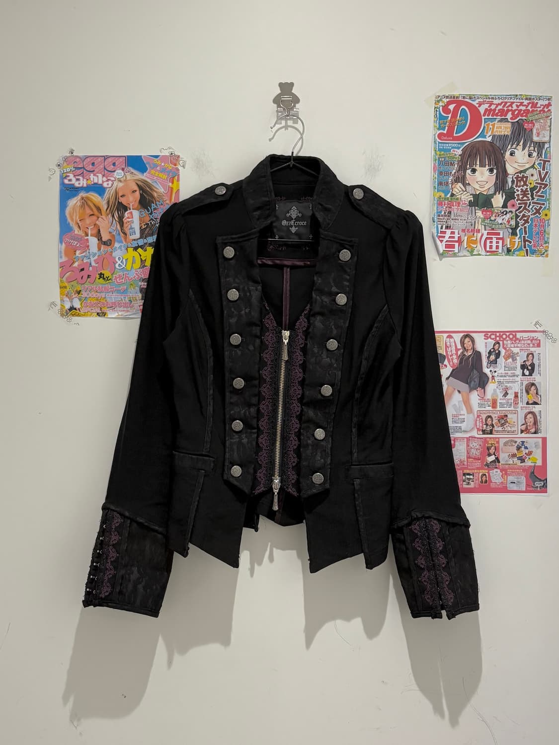 OzzOn Black Purple Oriental Top 상품이미지1