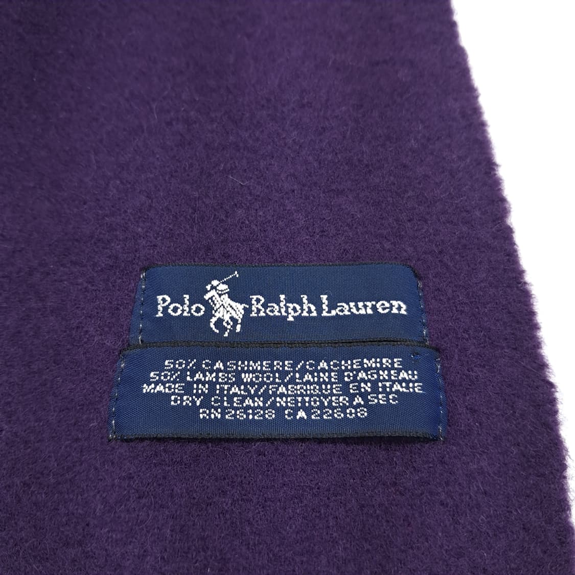 MX349 폴로 랄프로렌 퍼플 캐시미어 램스울 목도리 머플러 상품이미지6