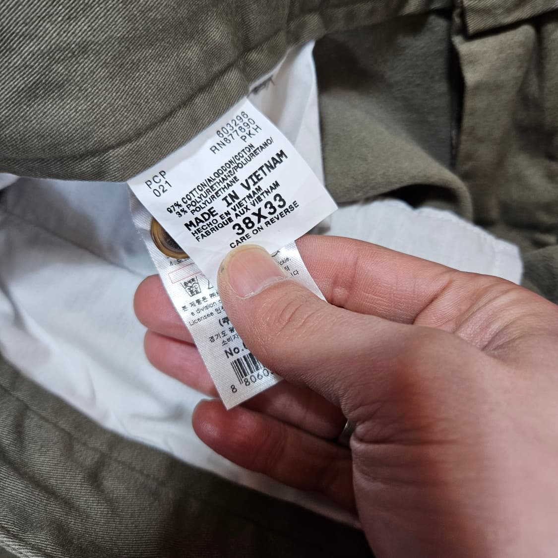 디키즈(Dickies) 카키브라운 스트레이트 코튼 팬츠 38size 상품이미지5