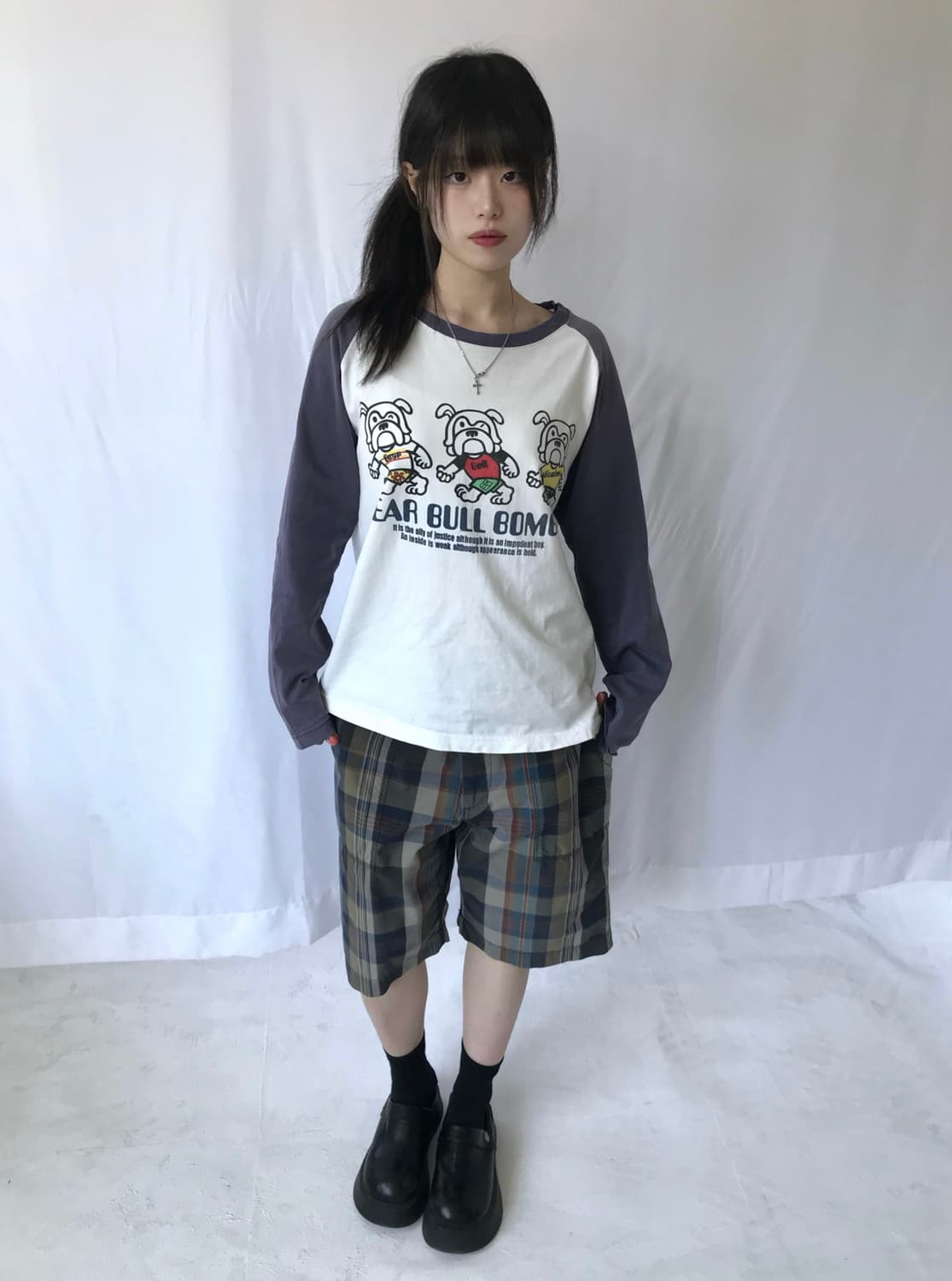 Gap 체크 반바지 상품이미지3