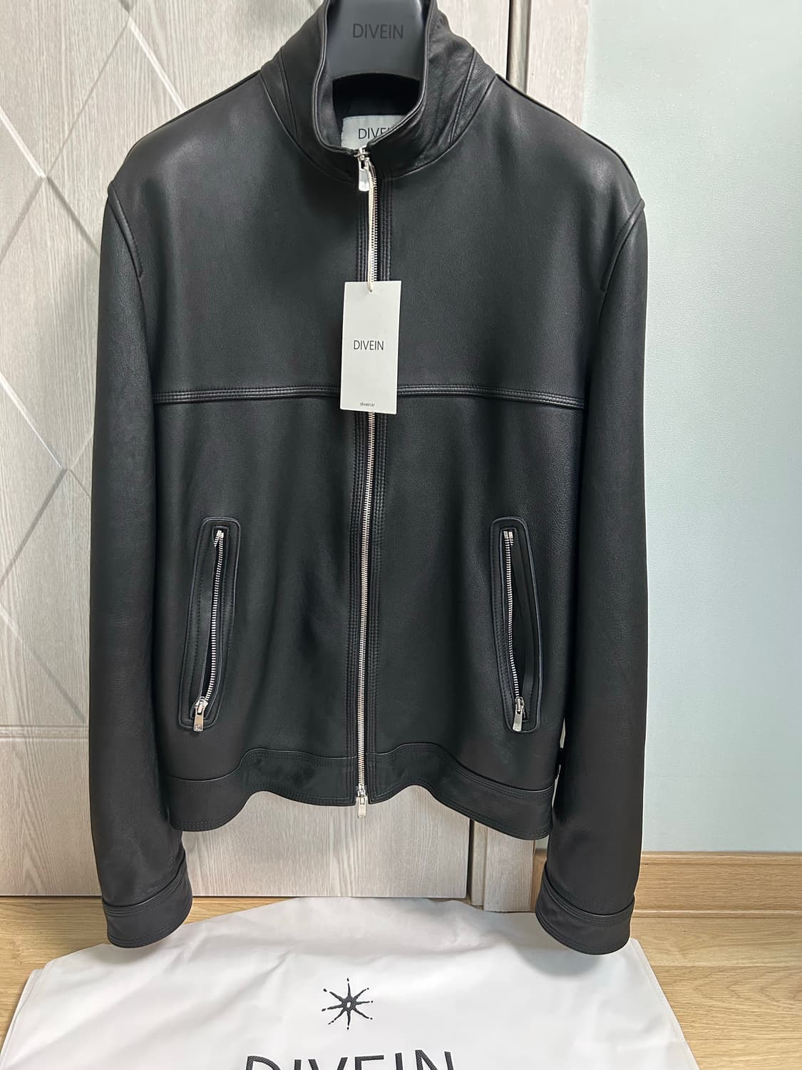 다이브인 WASHED LAMBSKIN HIGH NECK LEATHER J 상품이미지1