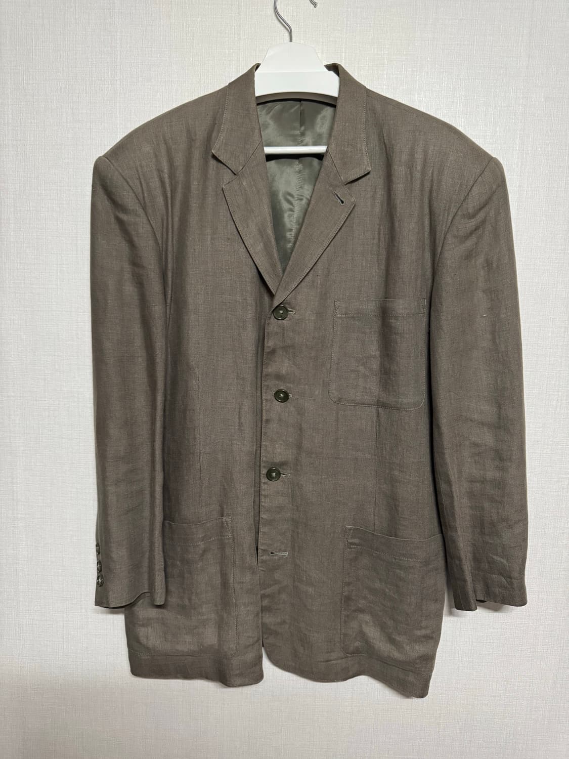 Y’s 요지야마모토 5버튼 린넨 빈티지 자켓 상품이미지1