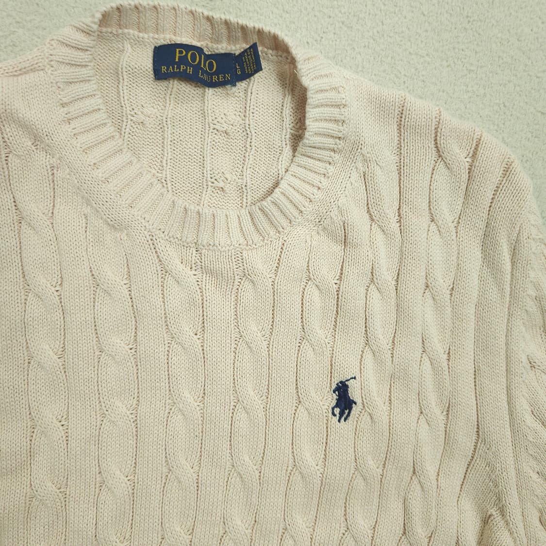 폴로 랄프 로렌 신형 케이블 니트L 상품이미지2