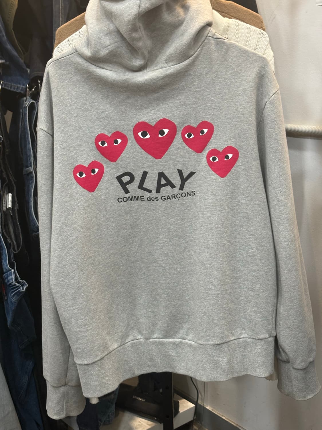 꼼데가르송 플레이 5 하트 후드집업 상품이미지4
