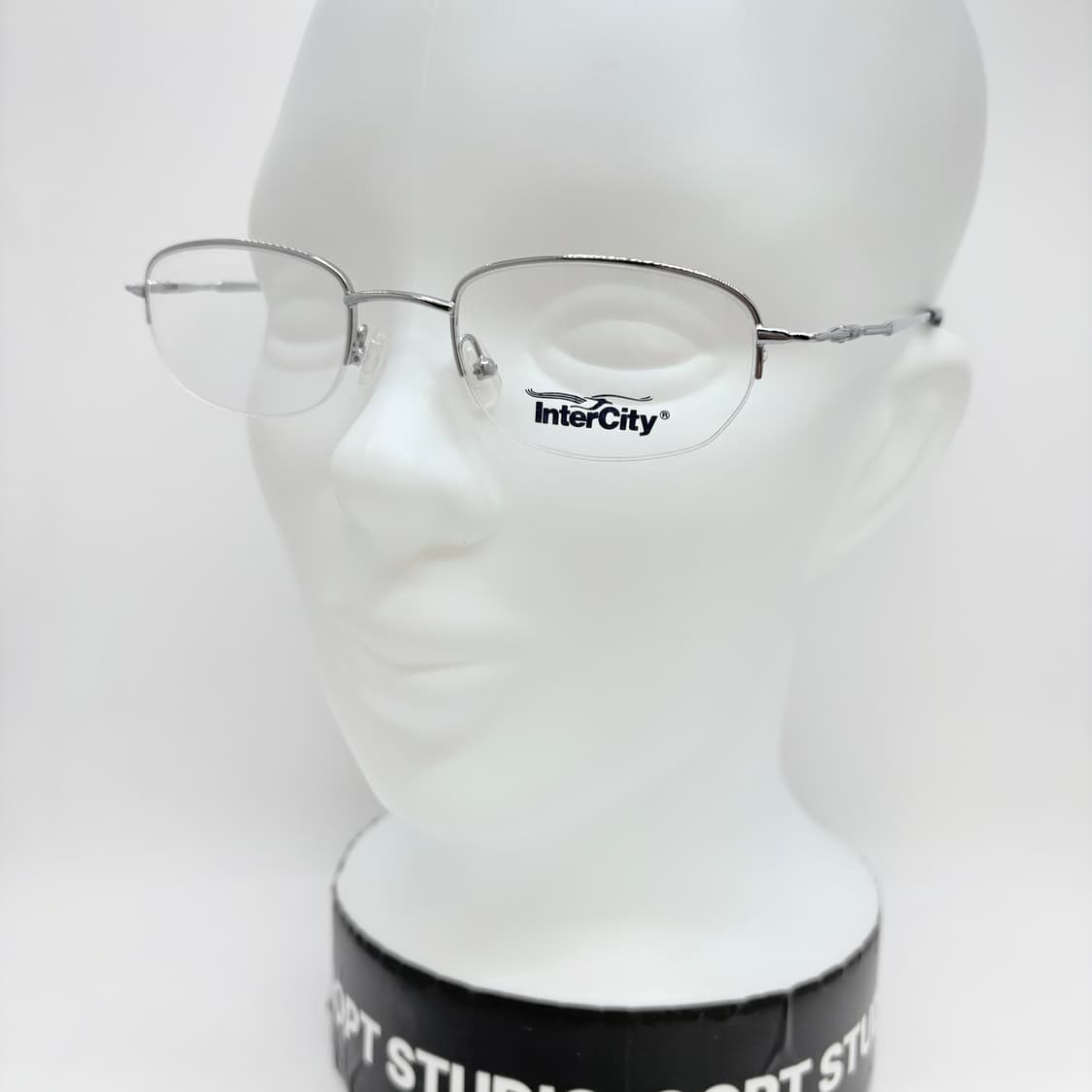 INTERCITY 실버 스퀘어 메탈 반무테 상품이미지5