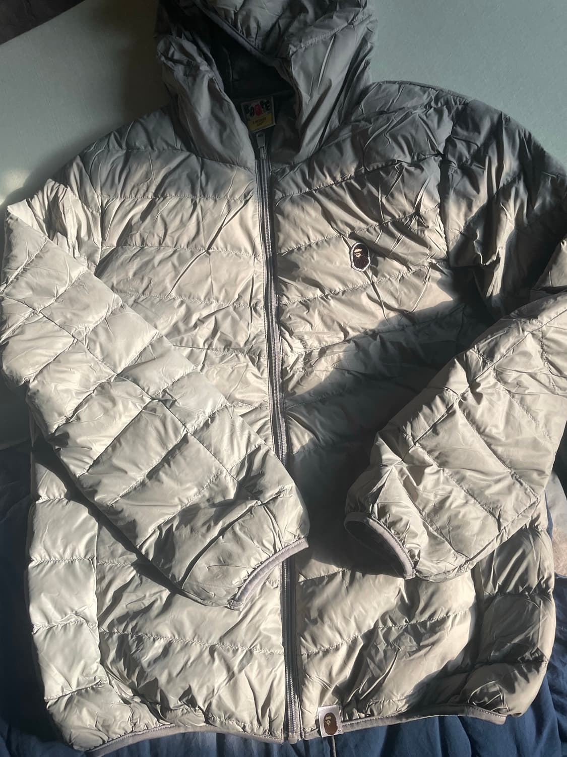 베이프 그레이 경량 패딩 상품이미지2