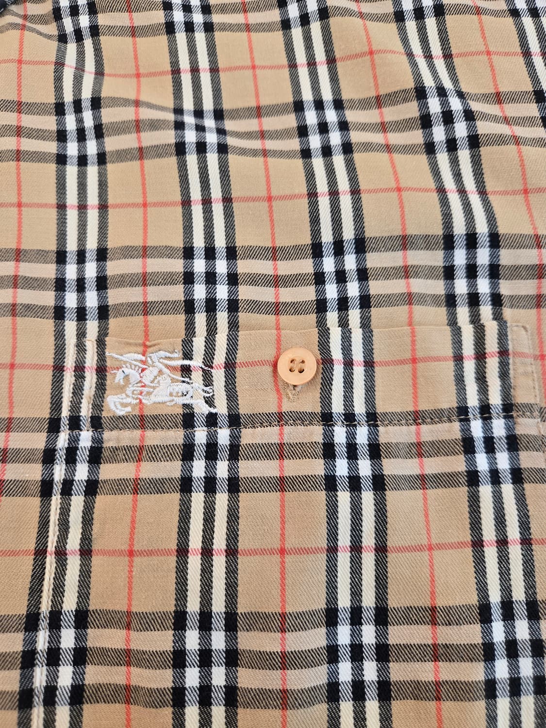 버버리 체크 반팔 셔츠 L : 싸게 드려요 상품이미지3