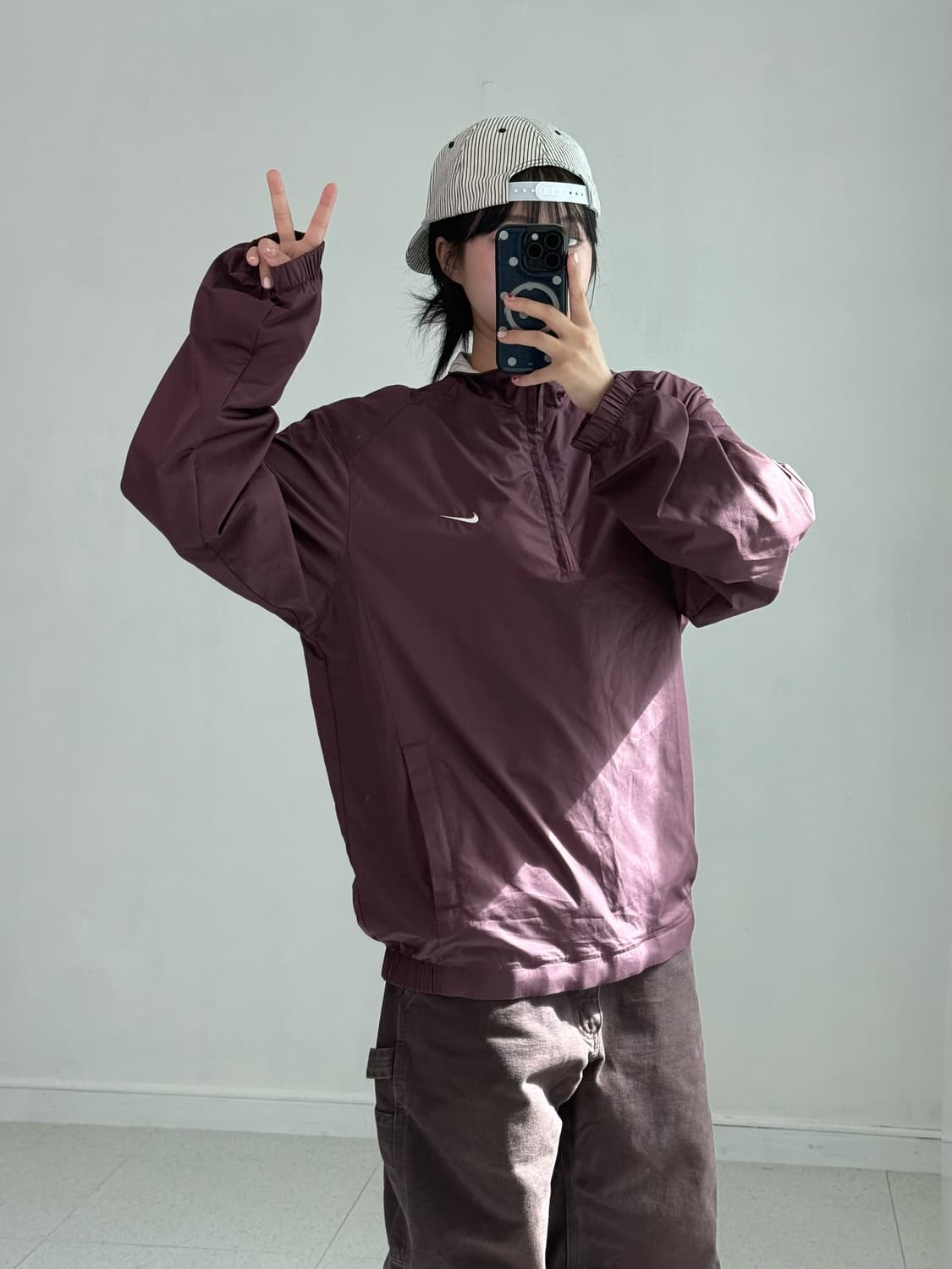 나이키 버건디 반집업 상품이미지4