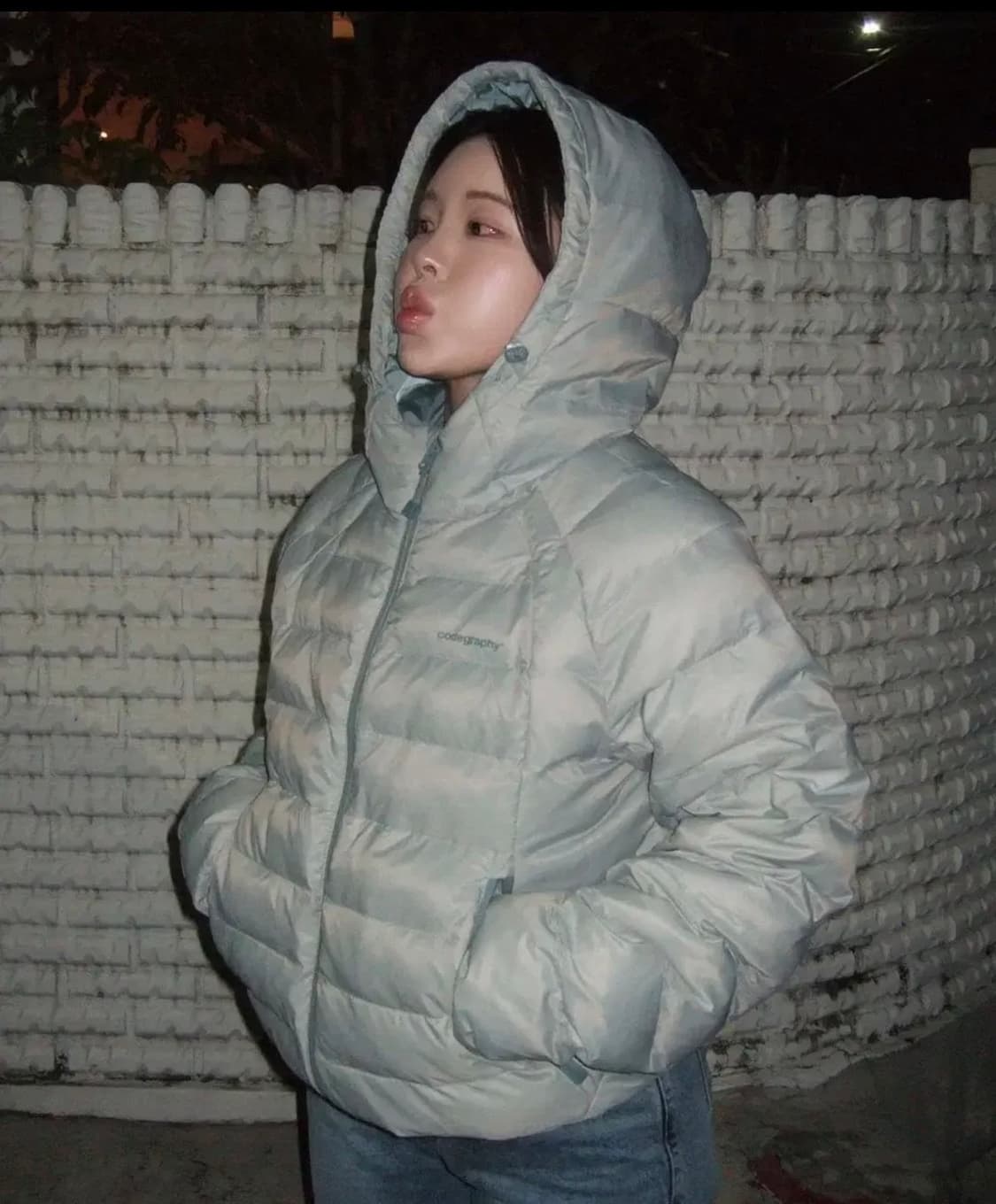 코드그라피 경량 패딩 스카이블루 상품이미지2