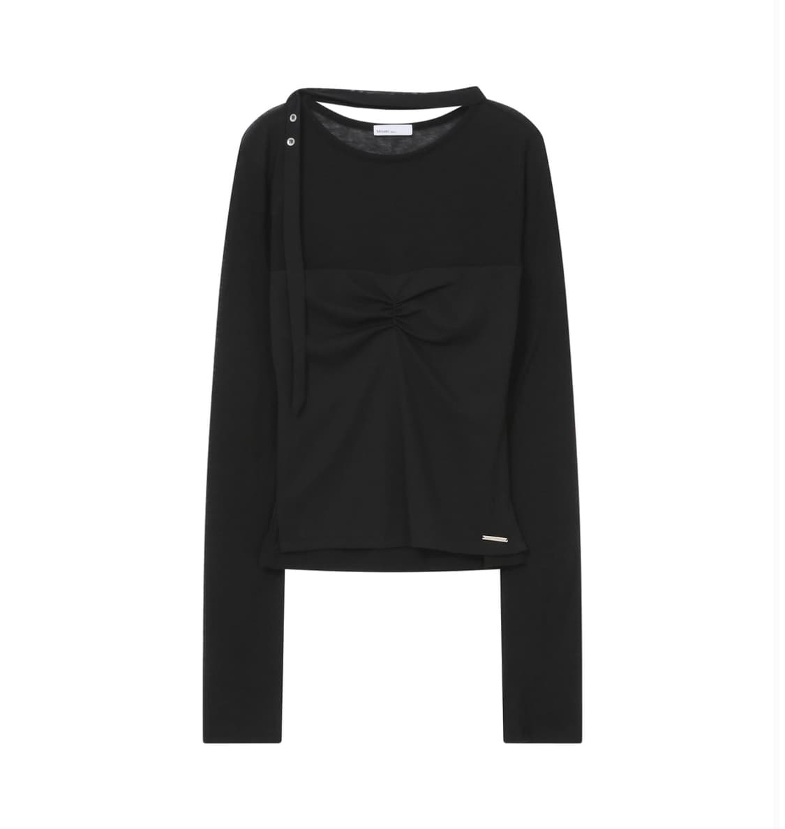 [새상품] 미세키서울 쉬어 스카프 롱슬리브 블랙 상품이미지1