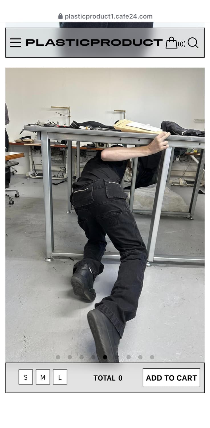 (M) 플라스틱 프로덕트 MPa 백 팬츠 블랙 (BAG PANTS) 상품이미지2