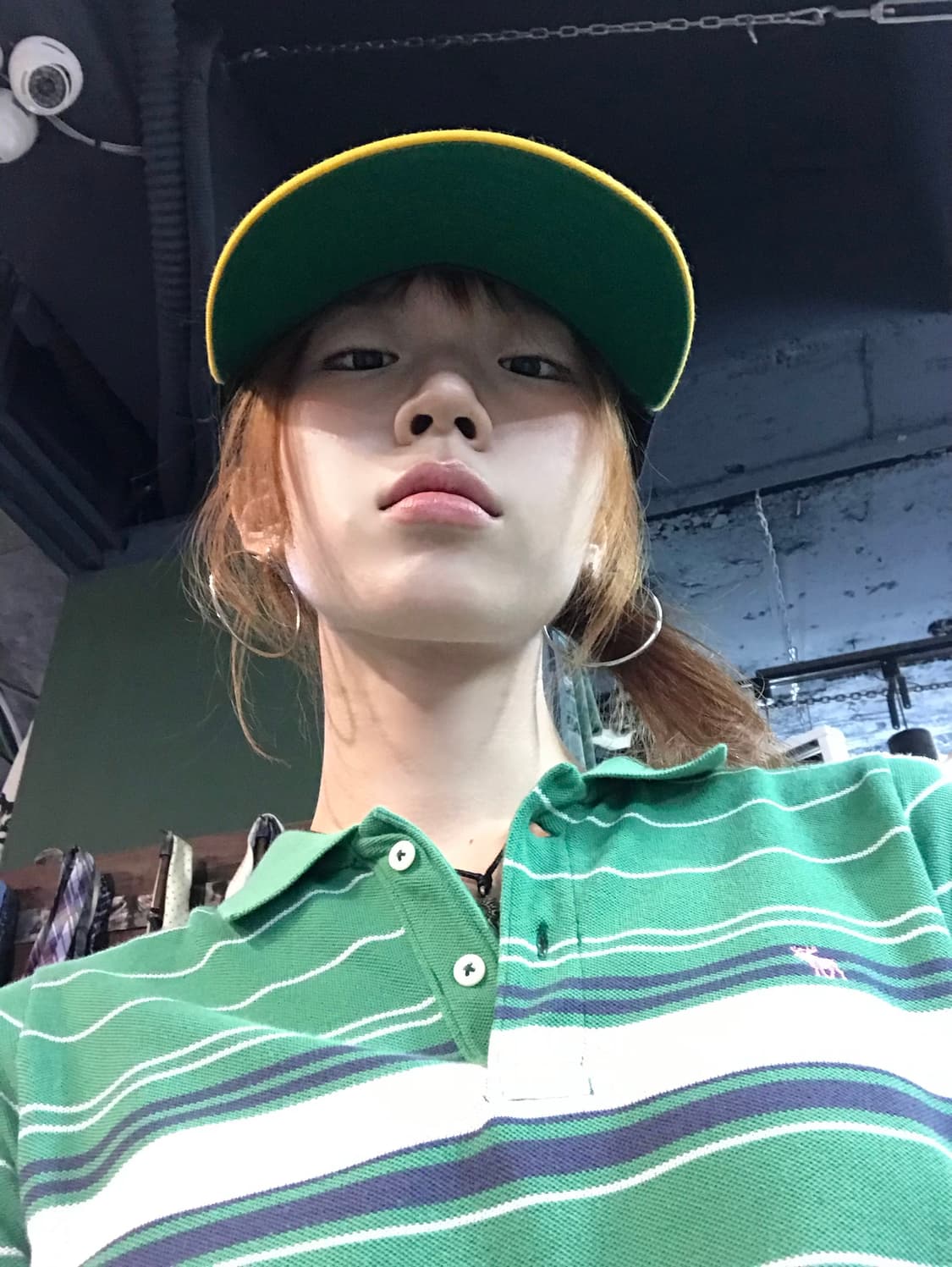 슈프림 X 뉴에라 옐로우 그린 배색 피티드 캡 상품이미지2