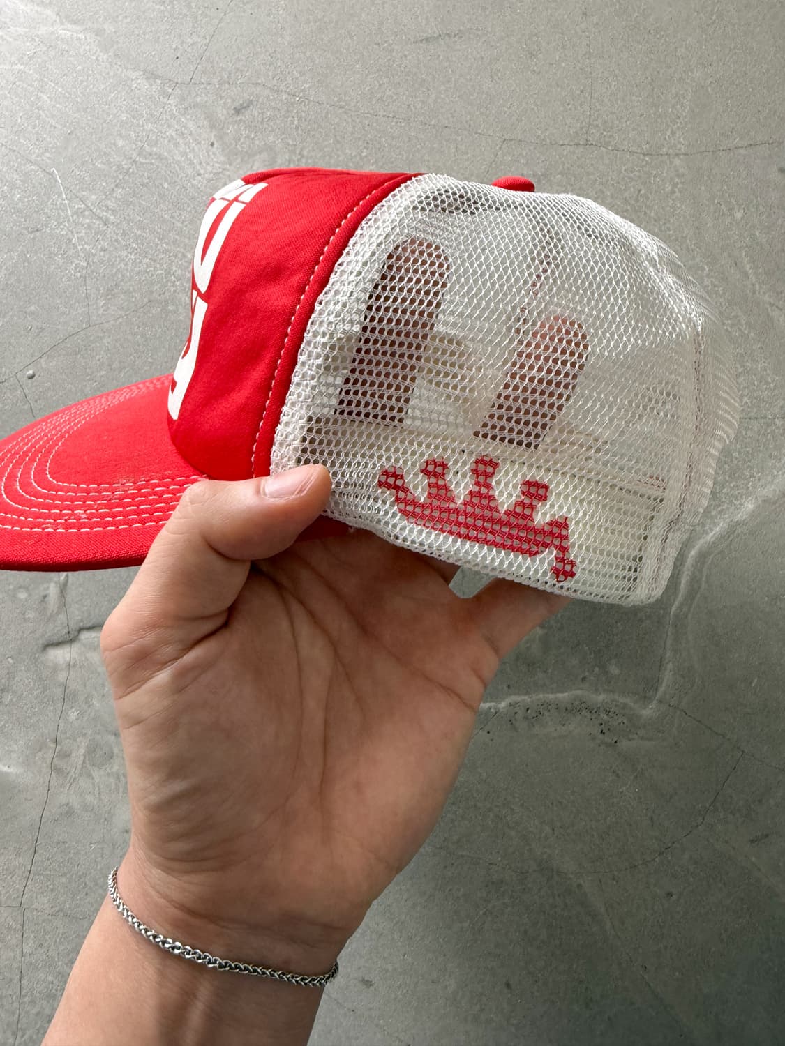 Vintage Stussy Red Trucker Cap 상품이미지5