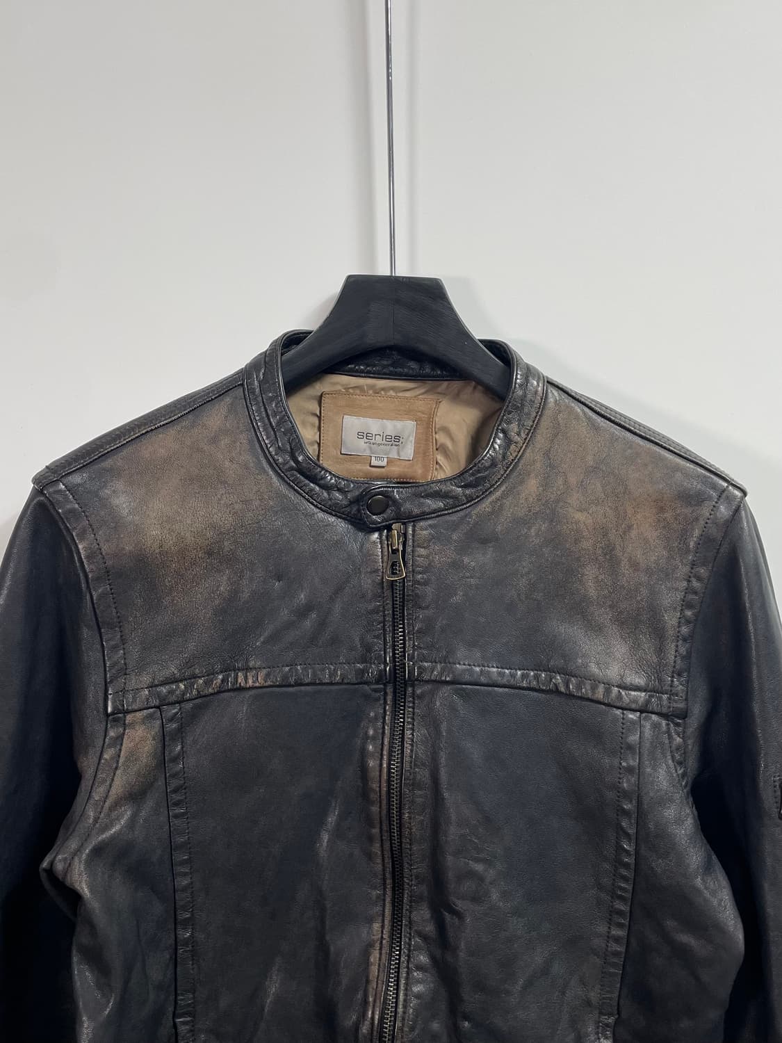 시리즈 워시드 램스킨 레더자켓  (on.628)   상품이미지2