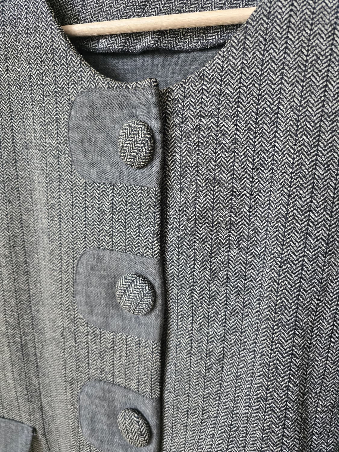 일본 빈티지 헤링본 빅버튼 자켓 상품이미지4