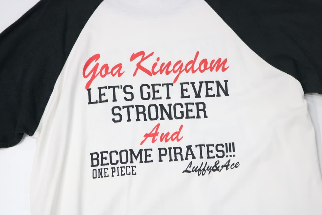 원피스 루피 & 에이스 고아 왕국 빈티지 래글런 7부 티셔츠 (LL) 상품이미지8