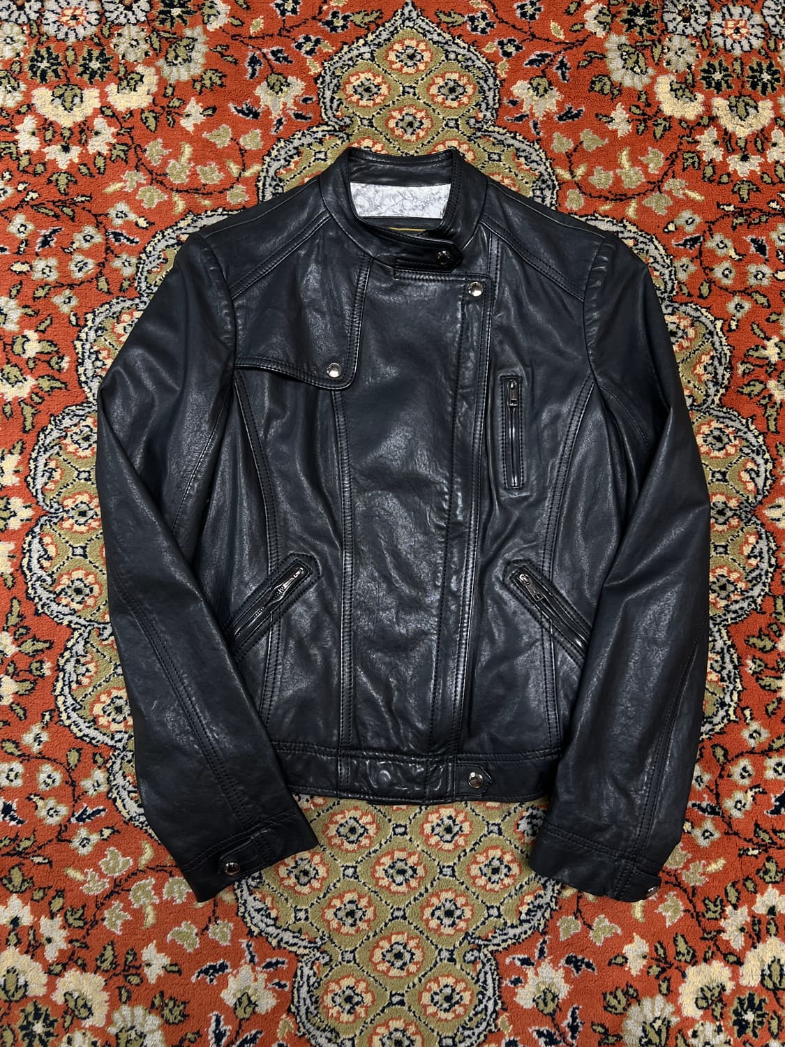 [S] BEANPOLE 여성 빈티지 램스킨 라이더 가죽자켓 상품이미지1