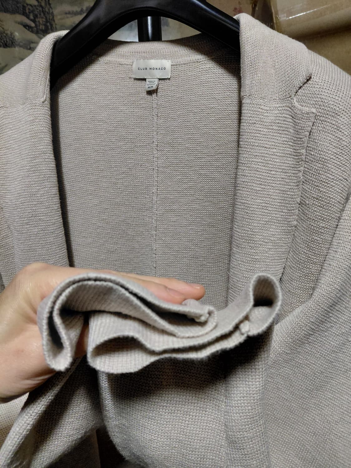 [클럽모나코]린넨,면 혼방 니트 블레이저 가디건 M(105)사이즈 상품이미지9