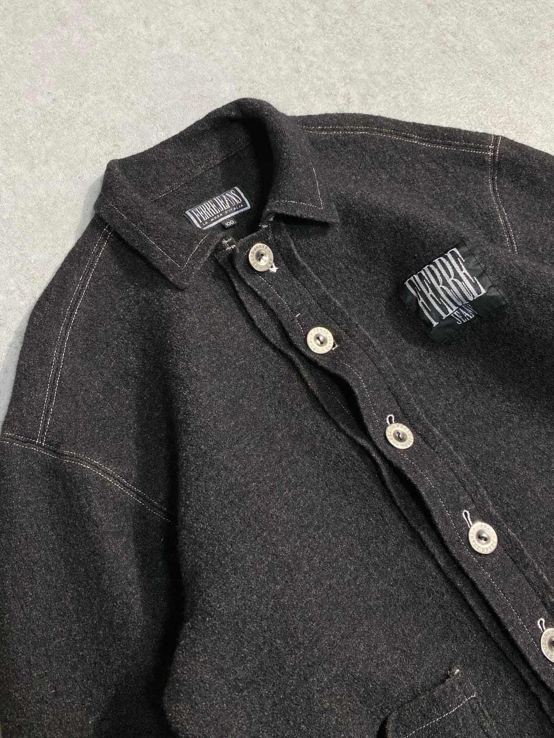 [100]90s 지안프랑코페레 아카이브 리버스 울 셔츠자켓 상품이미지2