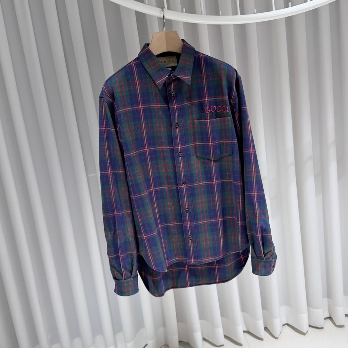 (S/48) / 구찌 플란넬 타탄 체크 셔츠 자켓 상품이미지3