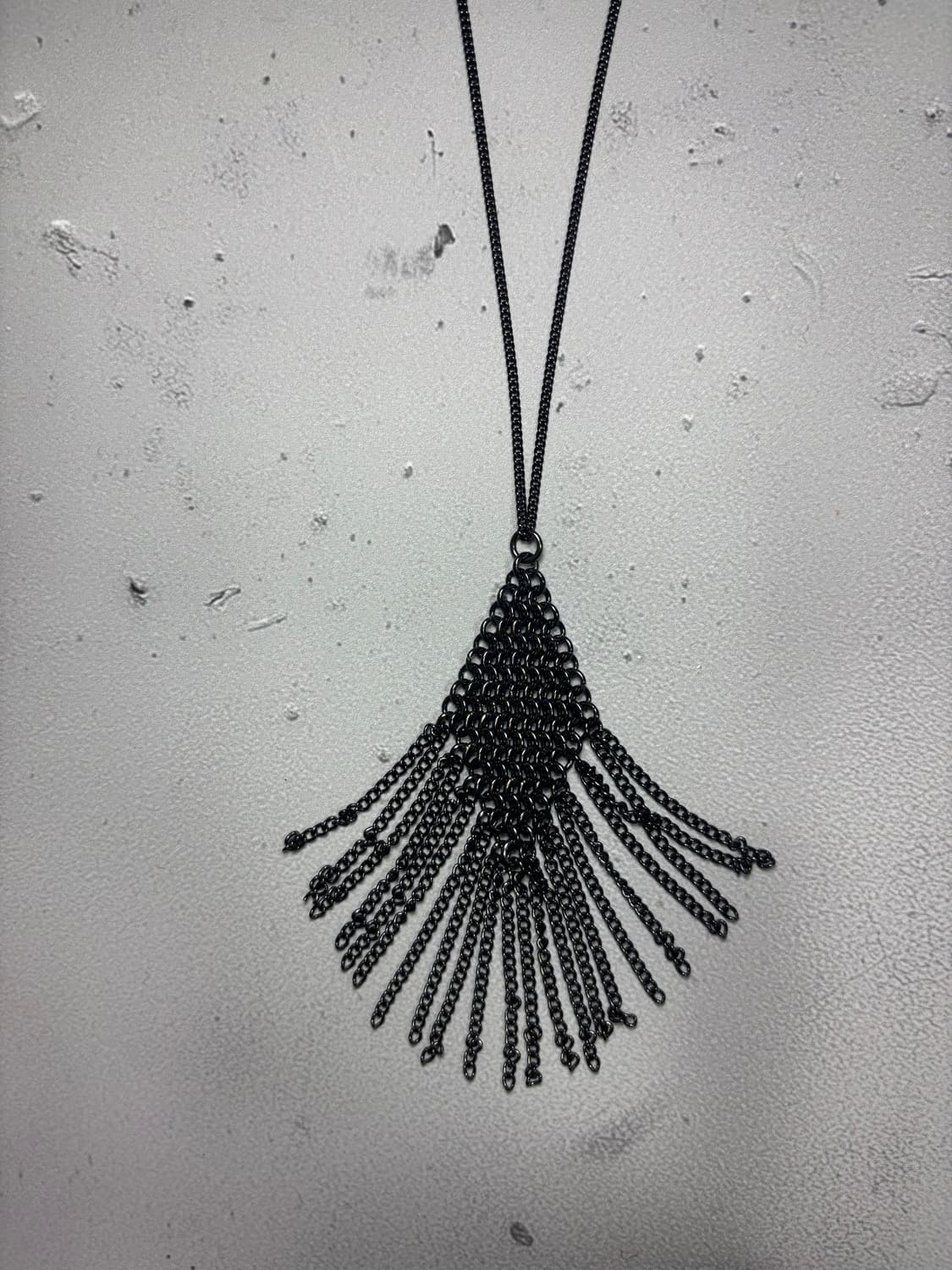 Dark silver tone chain pendant necklace  상품이미지2
