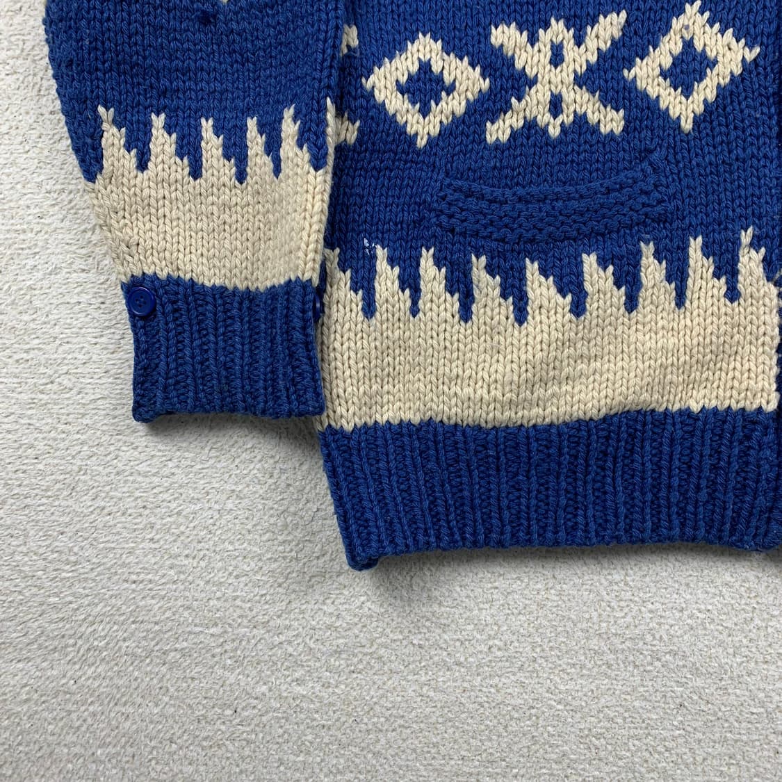 일본빈티지 GEORGIA 조지아 헤비울 코위찬 가디건 상품이미지3