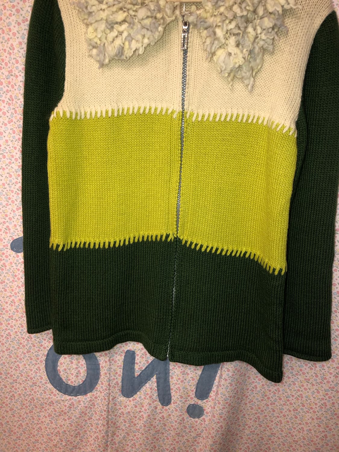 fur stitch knit zip-up 상품이미지4
