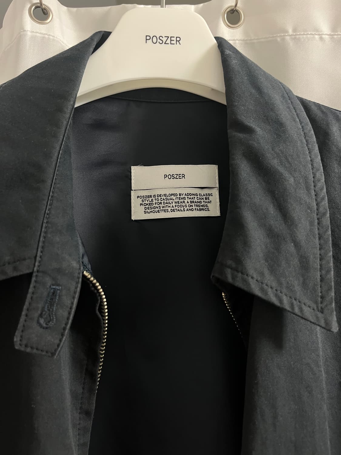 포저 poszer 코튼 블루종 자켓 네이비 상품이미지6