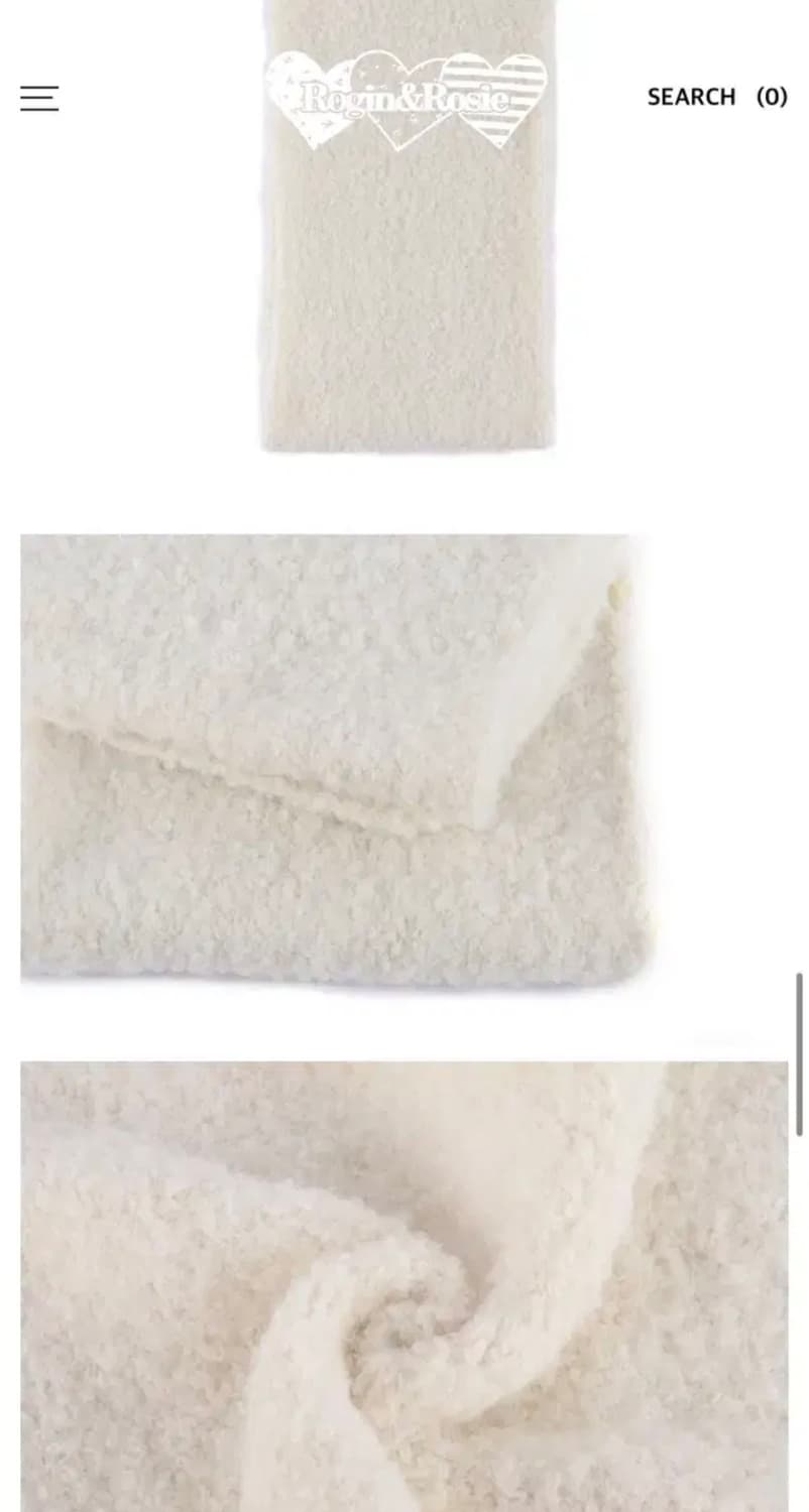 로긴앤로지 양털 에센셜 머플러 아이보리 새상품 상품이미지2