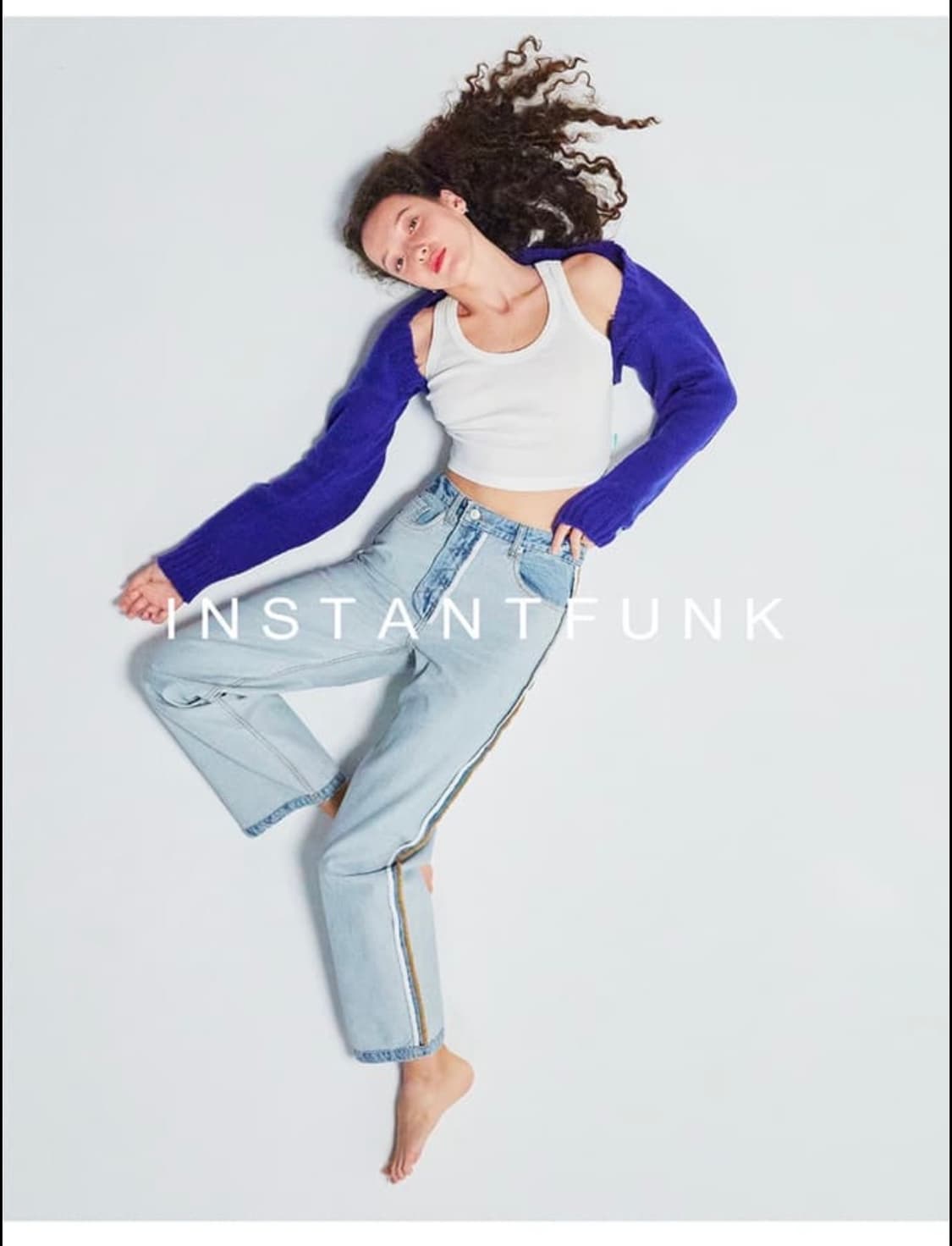 인스턴트펑크 알파카 볼레로 블루 상품이미지3