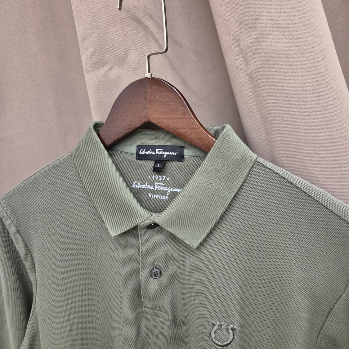 살바토레 페라가모 간치니 로고 자수 피케 폴로 셔츠 상품이미지2