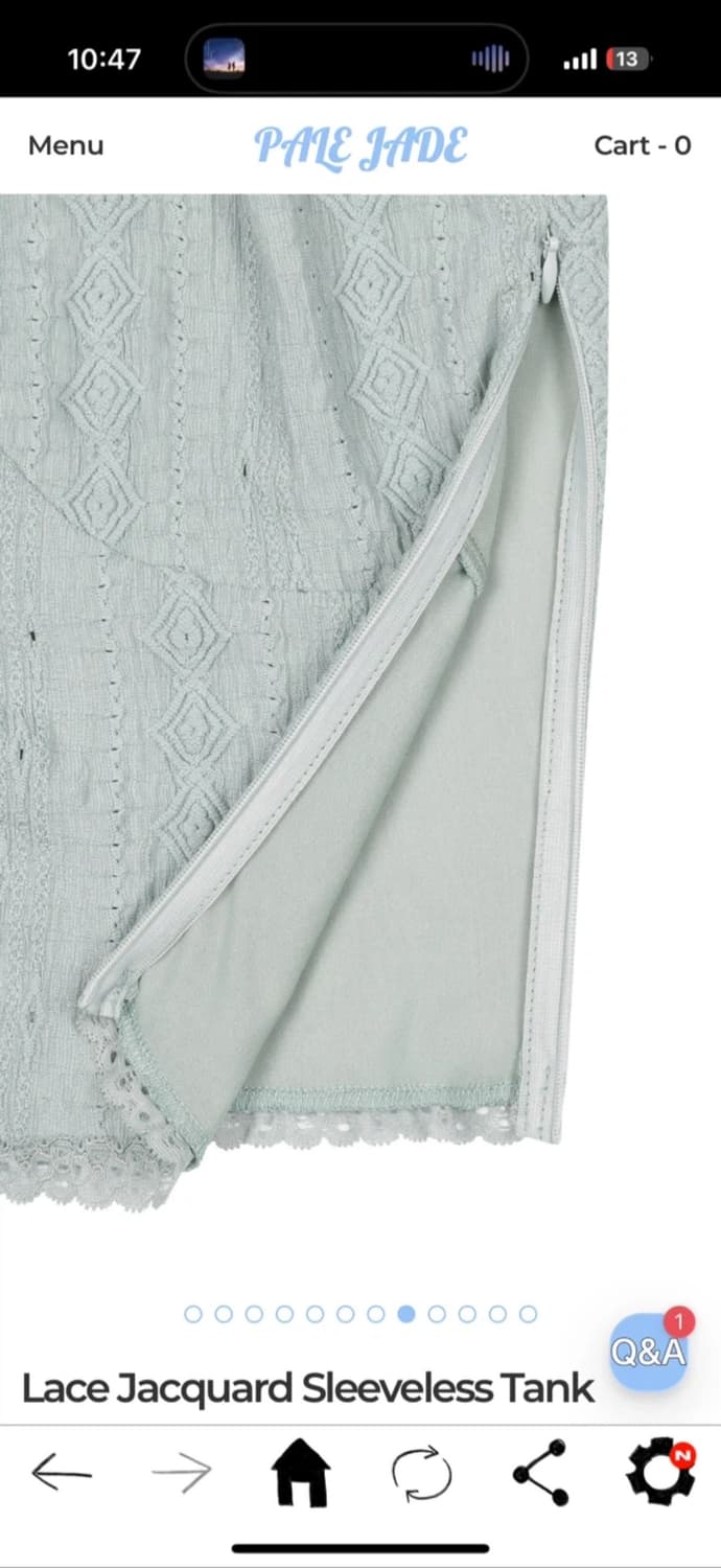 페일제이드 레이스 자카드 슬리브리스 나시 (새상품) 상품이미지5