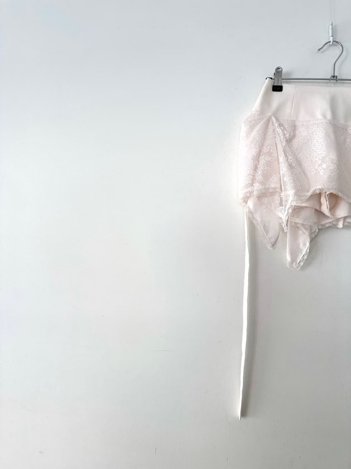 Lace strap layered skirt / pink 상품이미지2