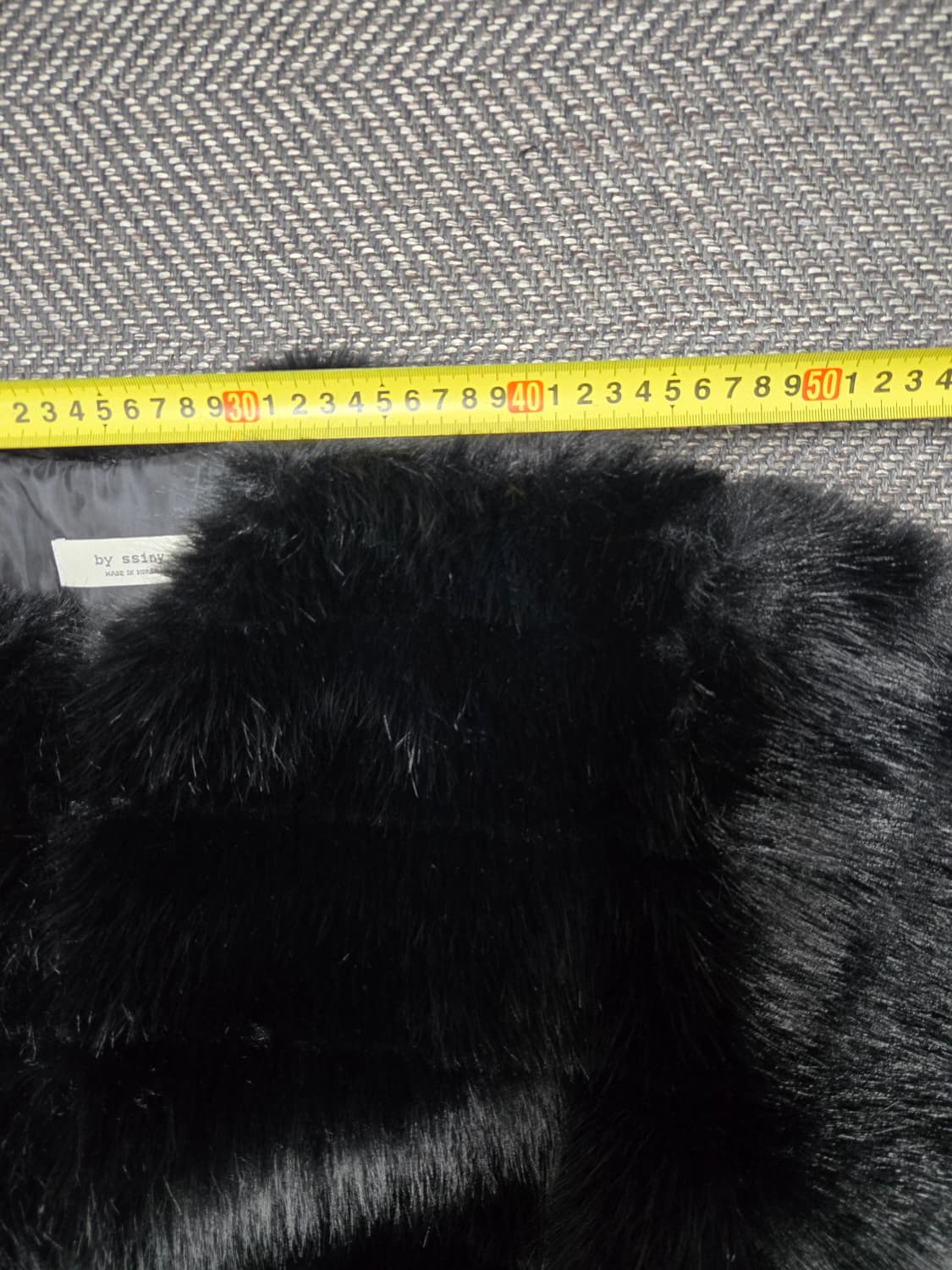 바이씨니 by ssiny 블랙 크롭 퍼 자켓 상품이미지5