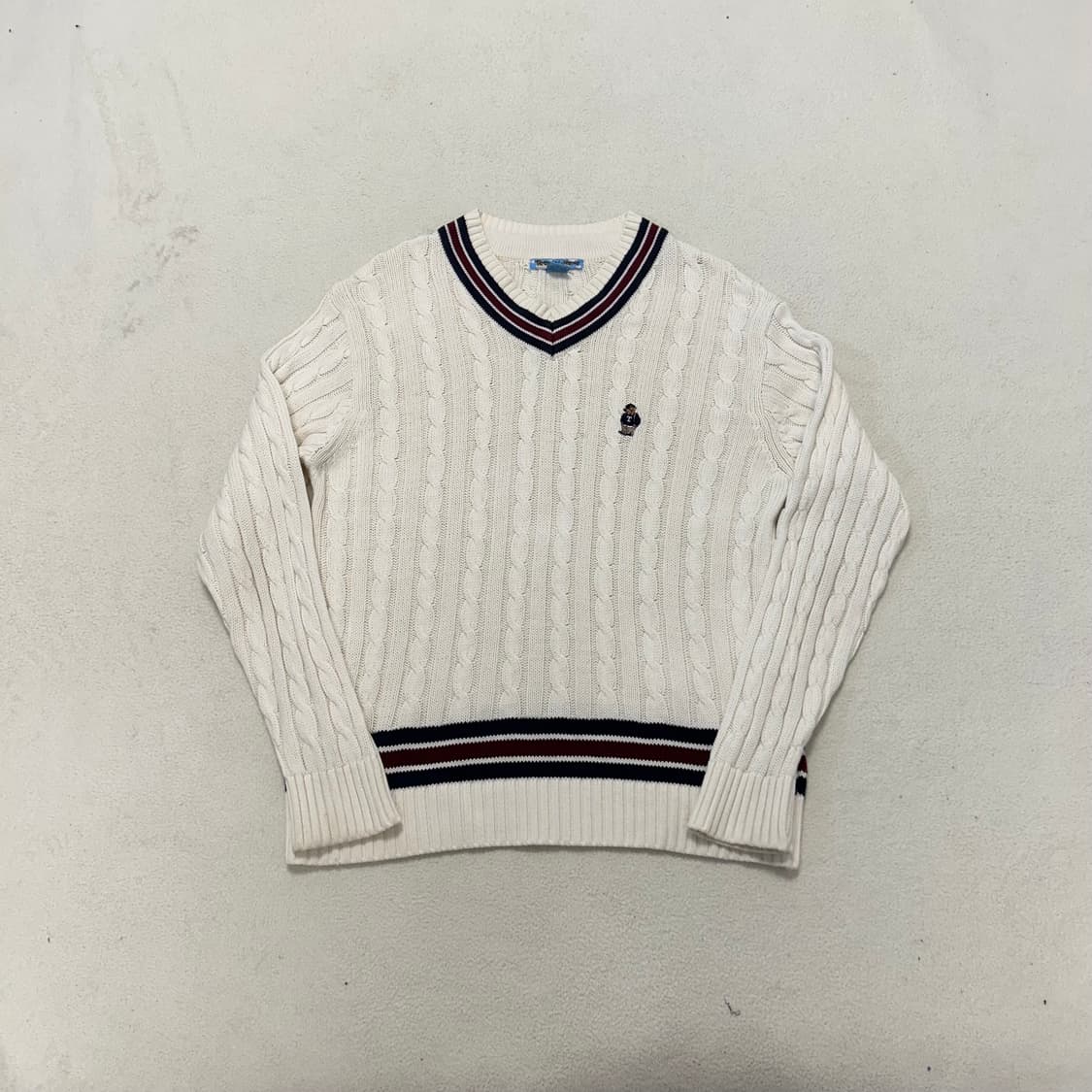 Teenie Weenie ivory V-neck knit 상품이미지4
