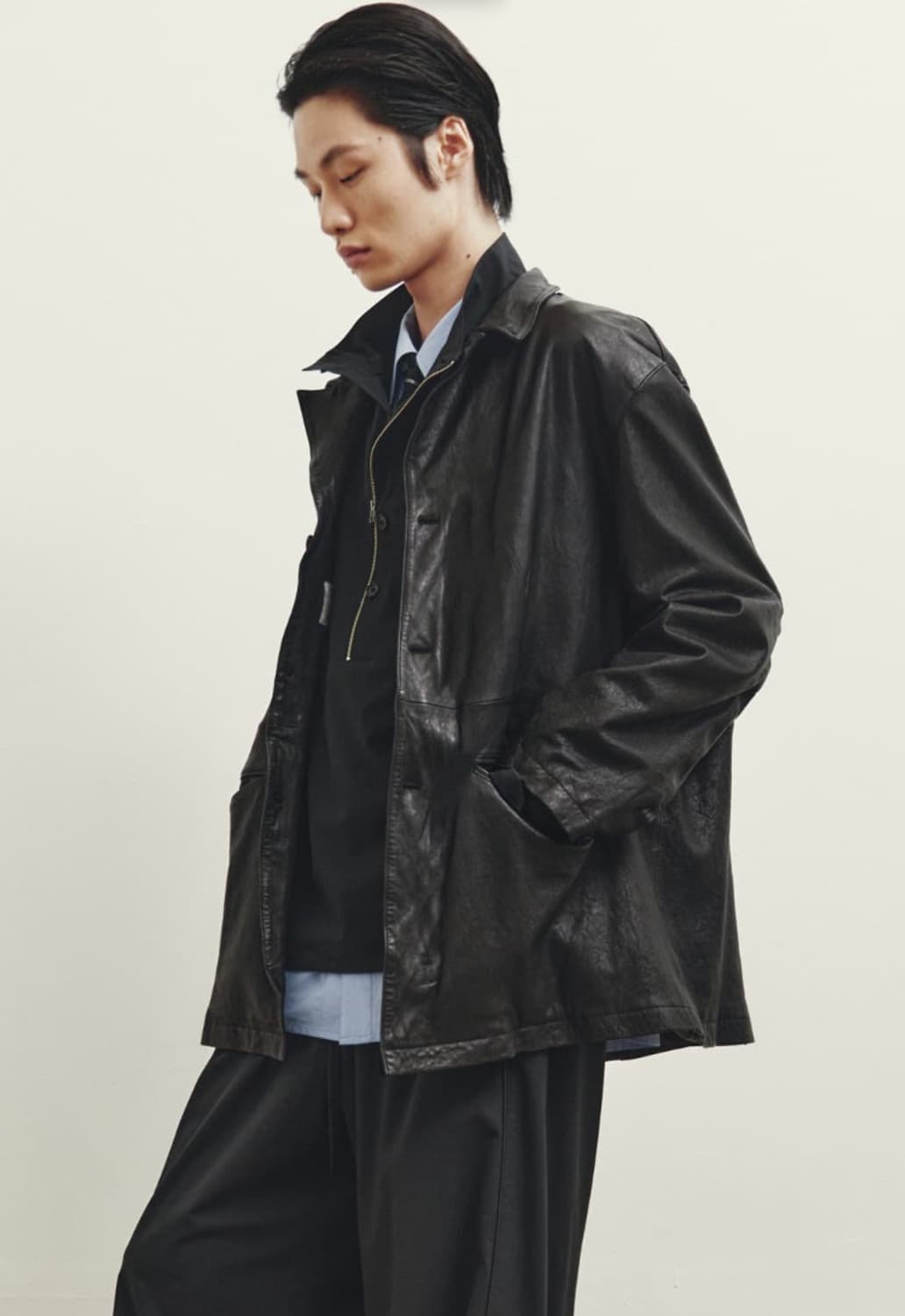 26ss 유스 워시드 레더자켓 S 상품이미지1