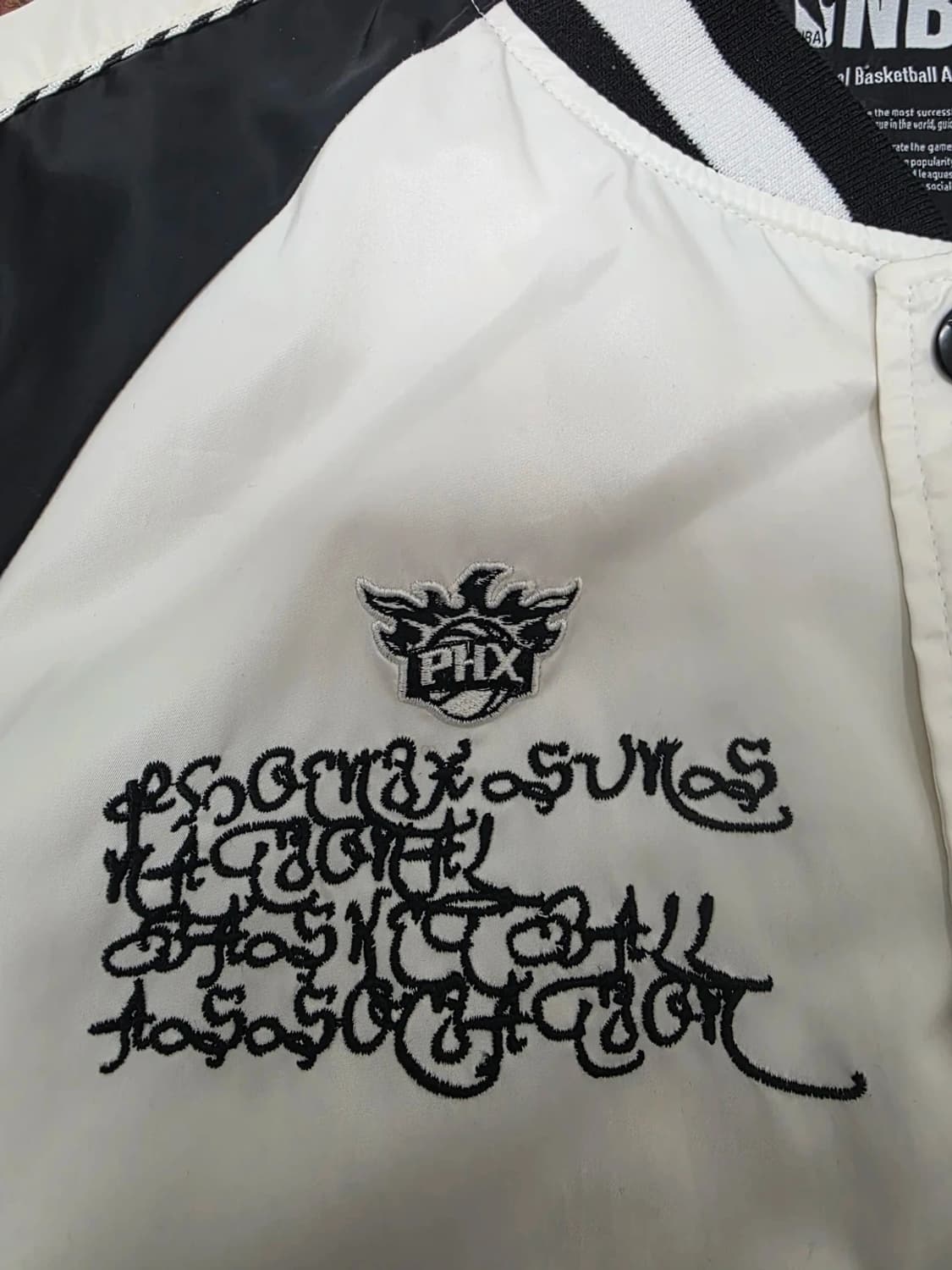 NBA 피닉스 선즈 고릴라 자수 바시티 자켓 스카잔 M 상품이미지3