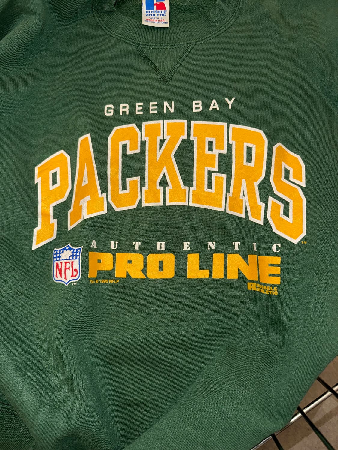 90’s Russell Athletic Packers Sweatshirt 상품이미지5