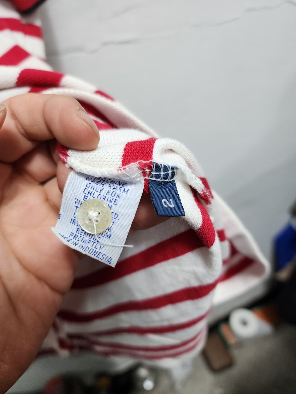 폴로 레드/화이트 스트라이프 카라티 상품이미지5