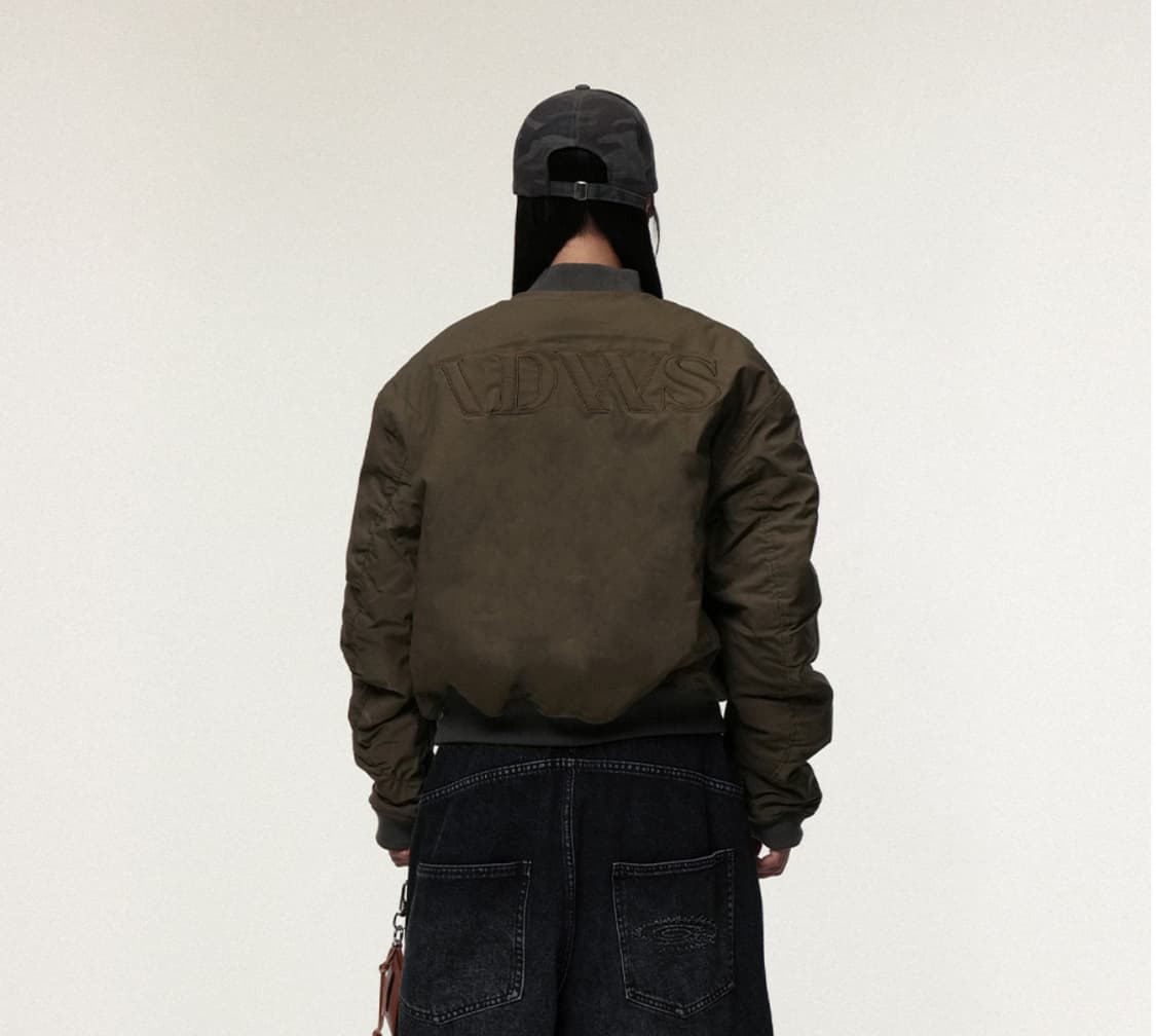 Circle Shirring Logo Ma-1 Khaki / 0 size 상품이미지3