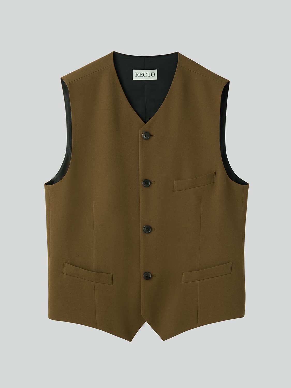 렉토 26SS 스트랩 디테일 수트 베스트 오커 상품이미지5