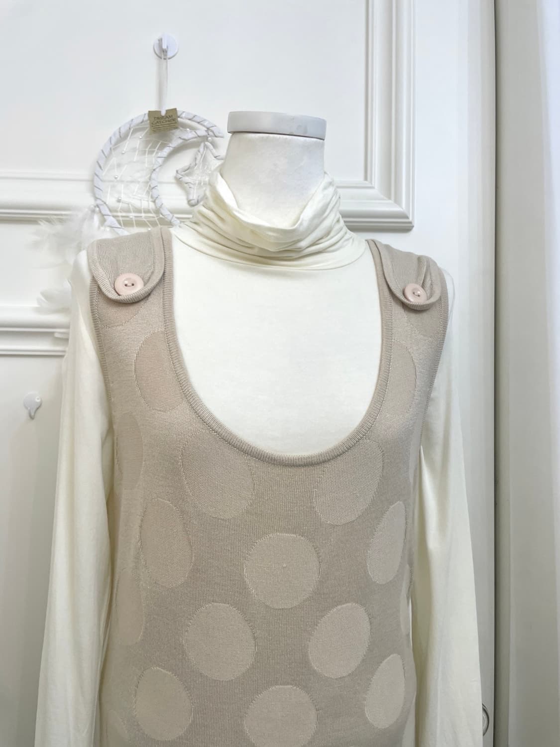 ivory shirring basic turtle neck top&bei 상품이미지4